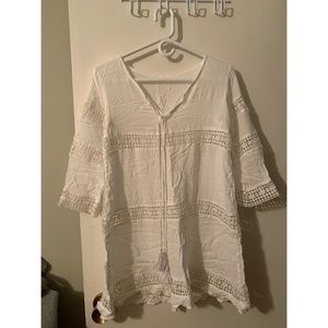 White Loose Beach Dress